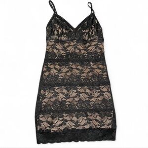 Guess Black and Cream Lace Dress Size S